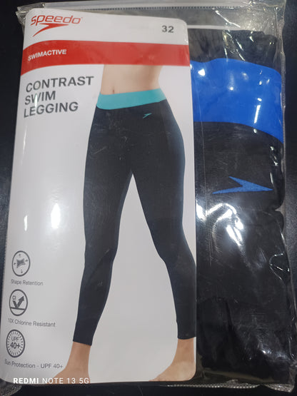 SPEEDO FEMALE CONTRAST SWIM LEGGING- 1499